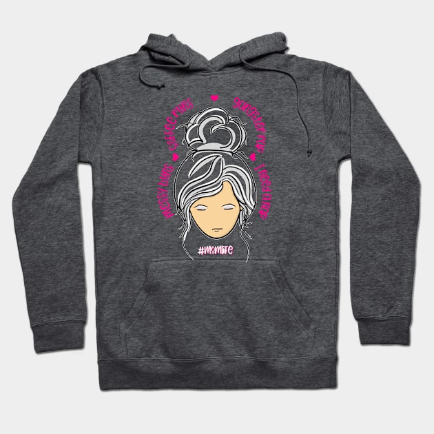 #MomLife - Mom Skills! Dark Version - Trendy Mom Life Hoodie by Graphics Gurl